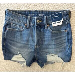 NWT* Old Navy Womens High Rise Straight Denim Shorts Size 2